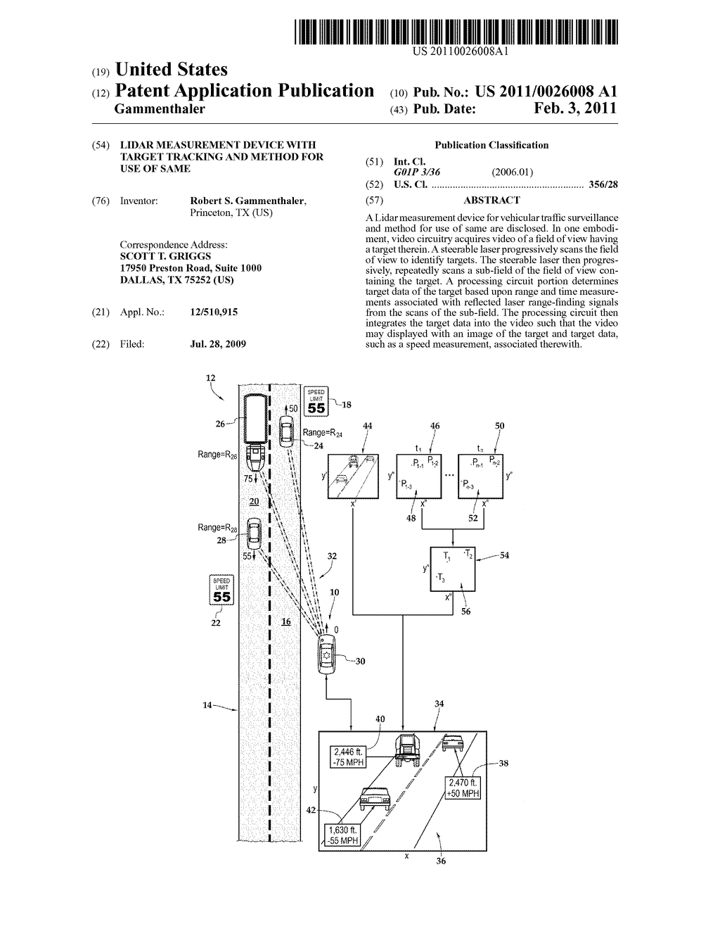 Lidar Measurement Device with Target Tracking and Method for Use of Same - diagram, schematic, and image 01