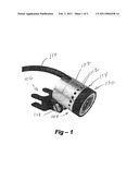 MEDICAL/DENTAL HEADLIGHT SYSTEM WITH INTERCHANGEABLE BEAM-FORMING OPTICS diagram and image