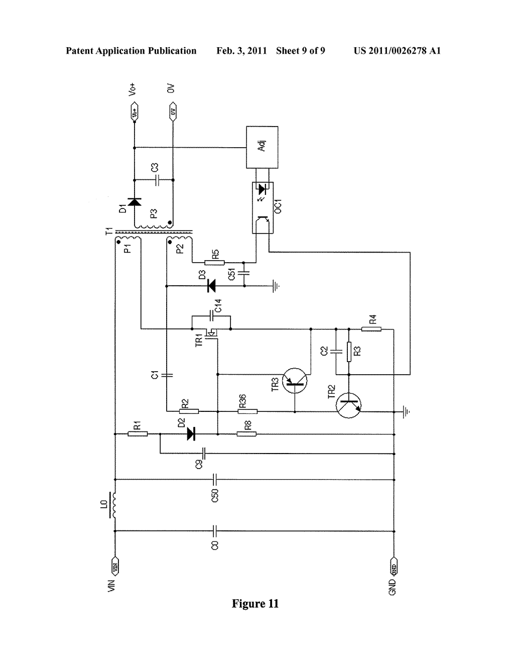 CURRENT-CONTROLLED SELF-OSCILLATING FLYBACK CONVERTER WITH TWO TRANSISTORS - diagram, schematic, and image 10