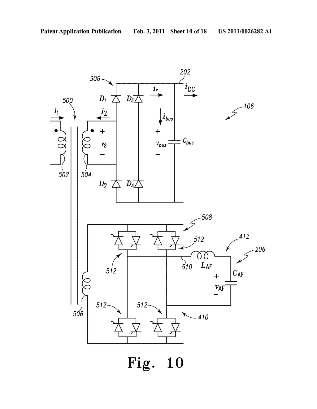 APPARATUS FOR CONVERTING DIRECT CURRENT TO ALTERNATING CURRENT - diagram, schematic, and image 11