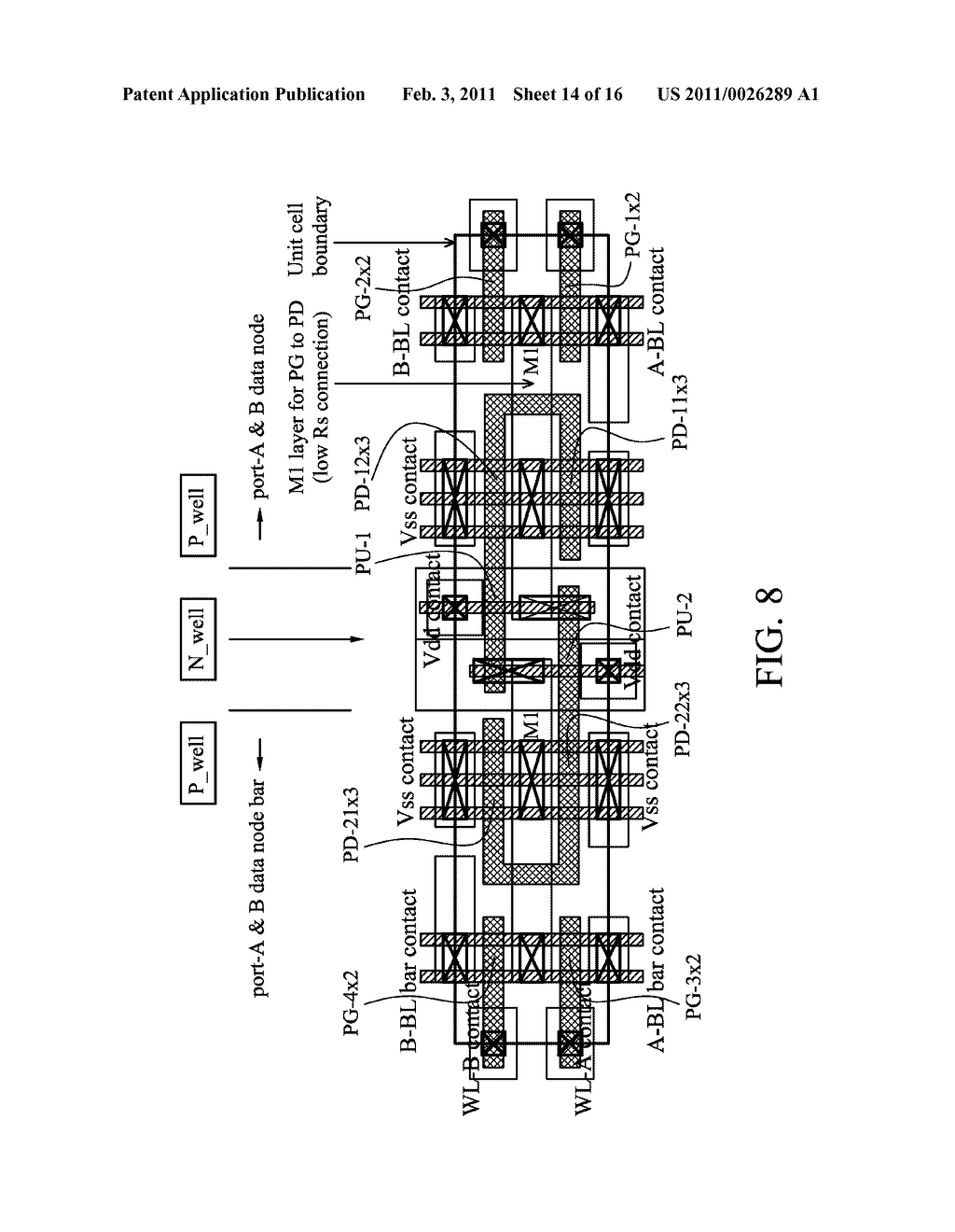 CELL STRUCTURE FOR DUAL PORT SRAM - diagram, schematic, and image 15