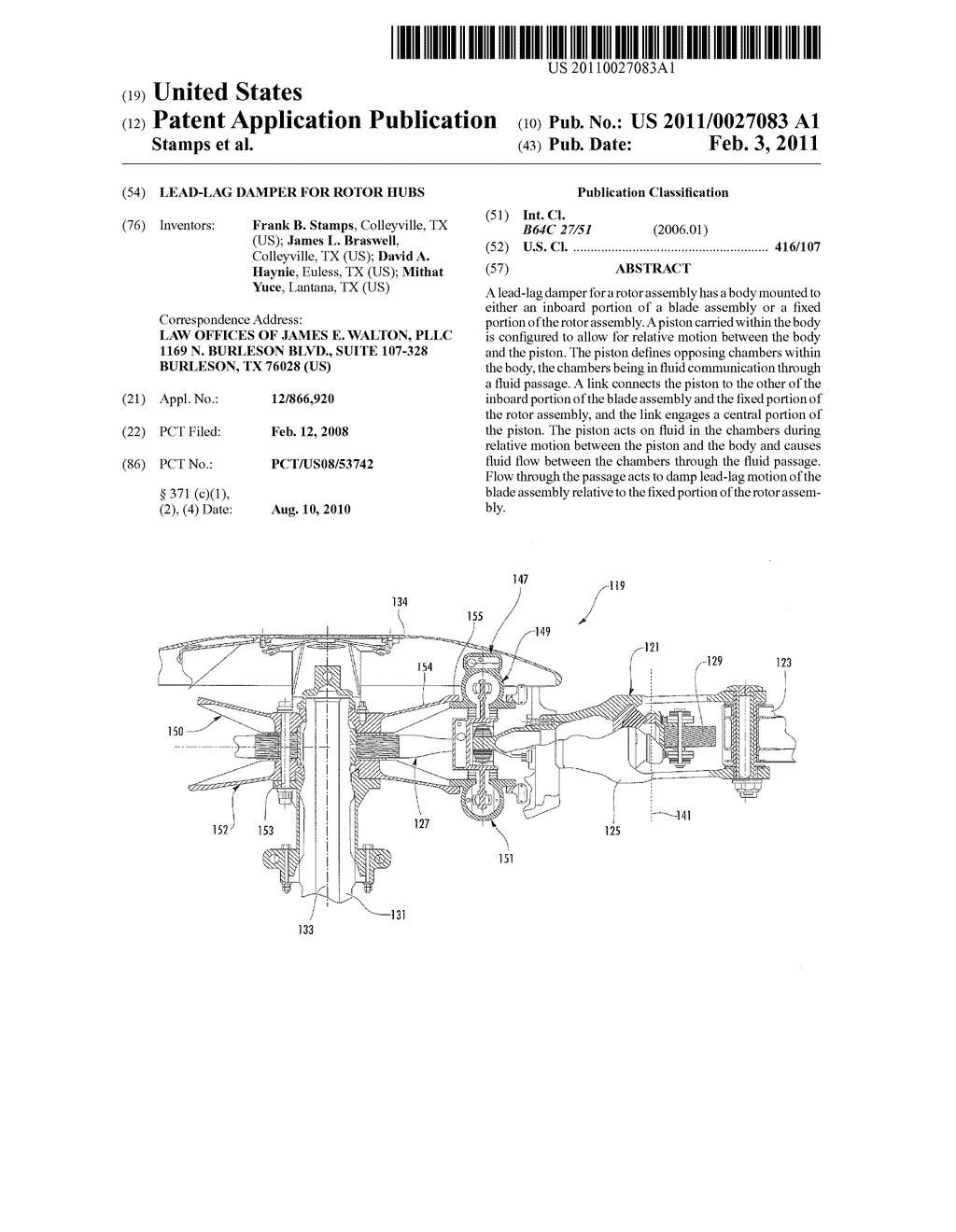 Lead-Lag Damper for Rotor Hubs - diagram, schematic, and image 01