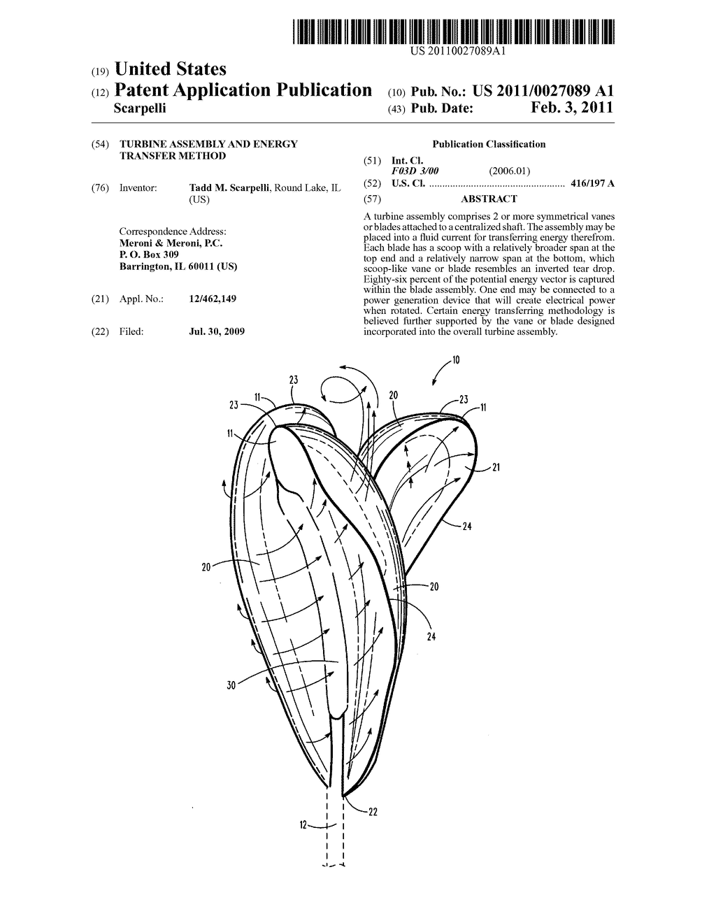 Turbine assembly and energy transfer method - diagram, schematic, and image 01