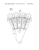 ARRANGEMENT FOR AXIALLY SECURING ROTATING BLADES IN AROTOR, AND GAS TURBINE HAVING SUCH AN ARRANGEMENT diagram and image