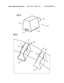 ARRANGEMENT FOR AXIALLY SECURING ROTATING BLADES IN AROTOR, AND GAS TURBINE HAVING SUCH AN ARRANGEMENT diagram and image