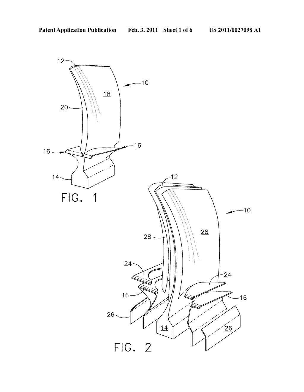 CERAMIC MATRIX COMPOSITE BLADE HAVING INTEGRAL PLATFORM STRUCTURES AND METHODS OF FABRICATION - diagram, schematic, and image 02