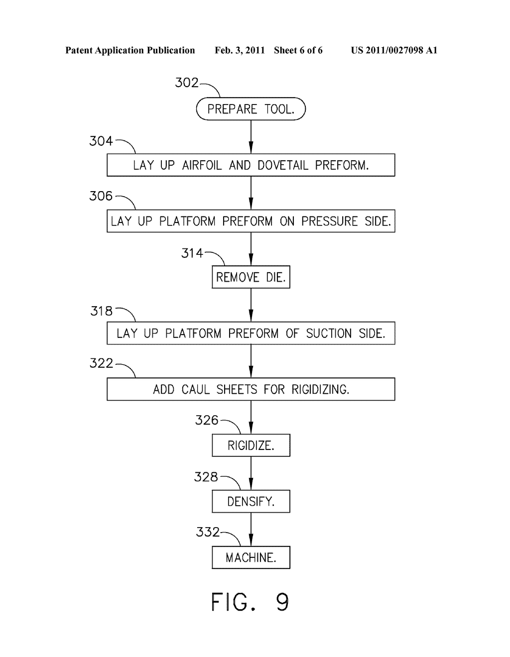 CERAMIC MATRIX COMPOSITE BLADE HAVING INTEGRAL PLATFORM STRUCTURES AND METHODS OF FABRICATION - diagram, schematic, and image 07