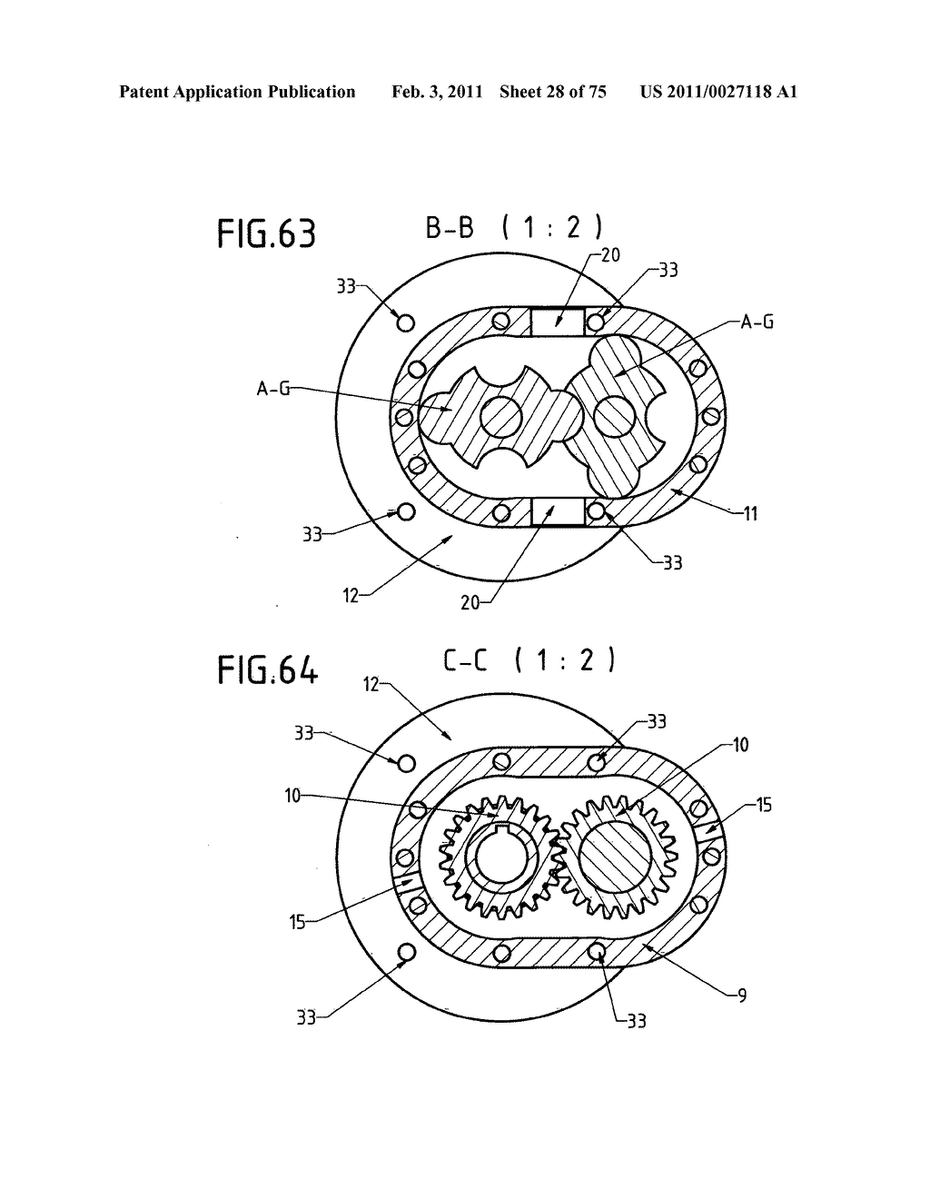 DEVICE WITH ROTARY PISTONS THAT CAN BE USED AS A COMPRESSOR, A PUMP, A VACUUM PUMP, A TURBINE, A MOTOR AND AS OTHER DRIVING AND DRIVEN HYDRAULIC-PNEUMATIC MACHINES - diagram, schematic, and image 29