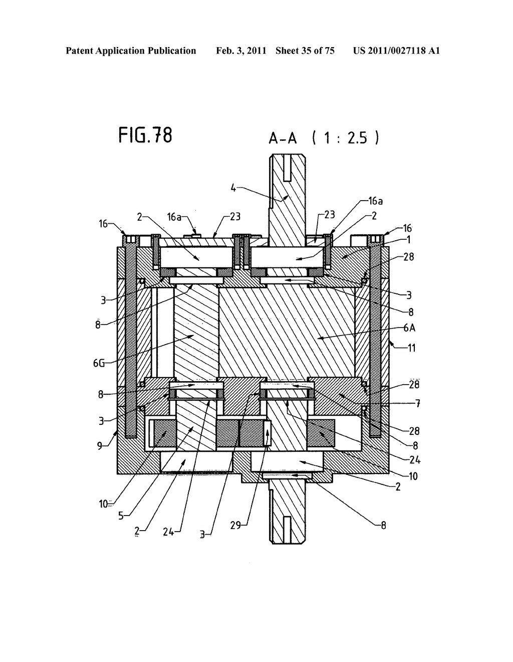 DEVICE WITH ROTARY PISTONS THAT CAN BE USED AS A COMPRESSOR, A PUMP, A VACUUM PUMP, A TURBINE, A MOTOR AND AS OTHER DRIVING AND DRIVEN HYDRAULIC-PNEUMATIC MACHINES - diagram, schematic, and image 36