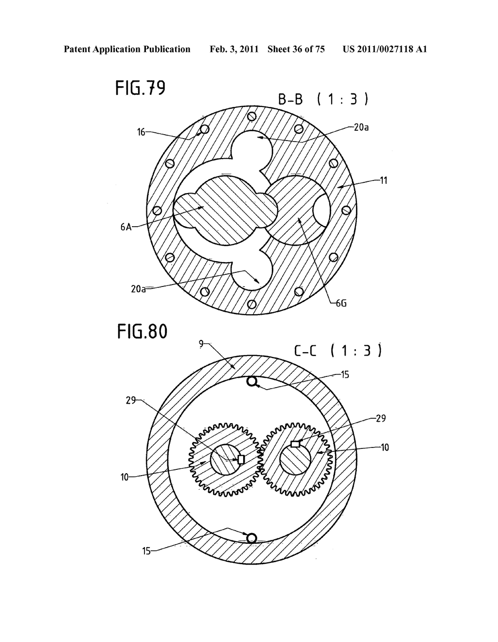 DEVICE WITH ROTARY PISTONS THAT CAN BE USED AS A COMPRESSOR, A PUMP, A VACUUM PUMP, A TURBINE, A MOTOR AND AS OTHER DRIVING AND DRIVEN HYDRAULIC-PNEUMATIC MACHINES - diagram, schematic, and image 37