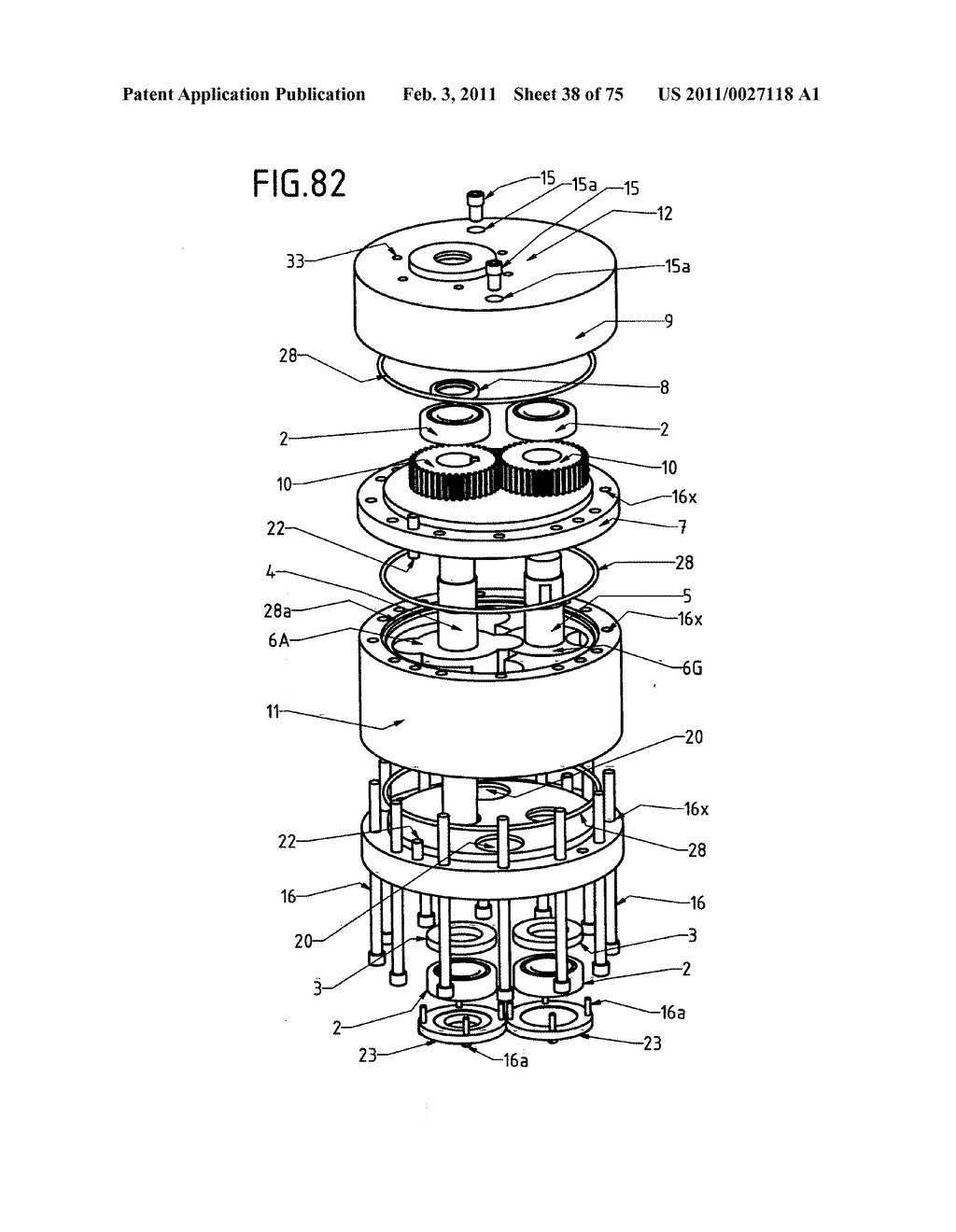 DEVICE WITH ROTARY PISTONS THAT CAN BE USED AS A COMPRESSOR, A PUMP, A VACUUM PUMP, A TURBINE, A MOTOR AND AS OTHER DRIVING AND DRIVEN HYDRAULIC-PNEUMATIC MACHINES - diagram, schematic, and image 39