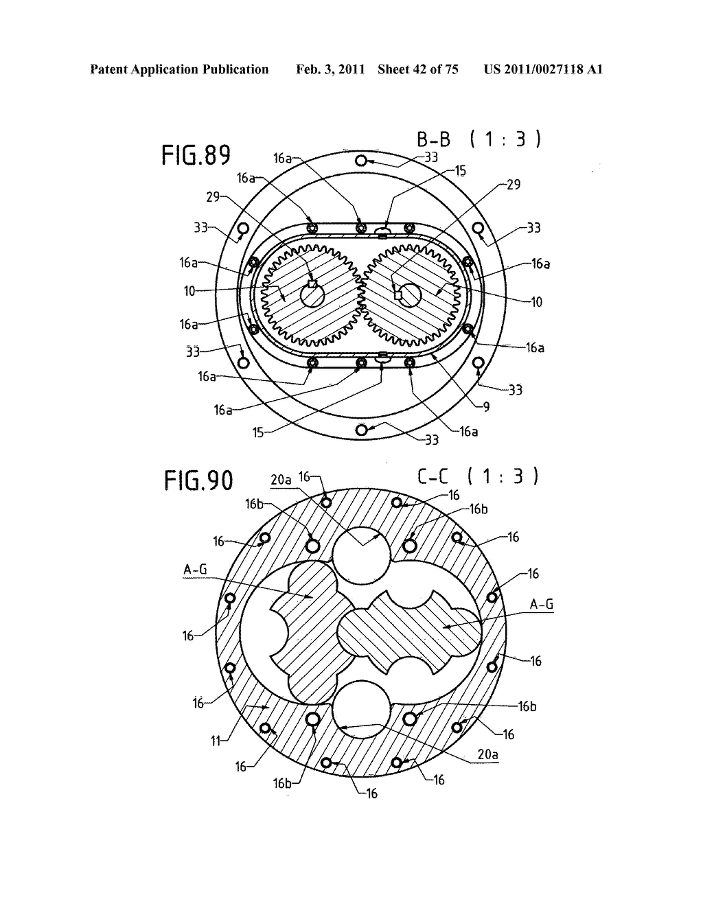 DEVICE WITH ROTARY PISTONS THAT CAN BE USED AS A COMPRESSOR, A PUMP, A VACUUM PUMP, A TURBINE, A MOTOR AND AS OTHER DRIVING AND DRIVEN HYDRAULIC-PNEUMATIC MACHINES - diagram, schematic, and image 43