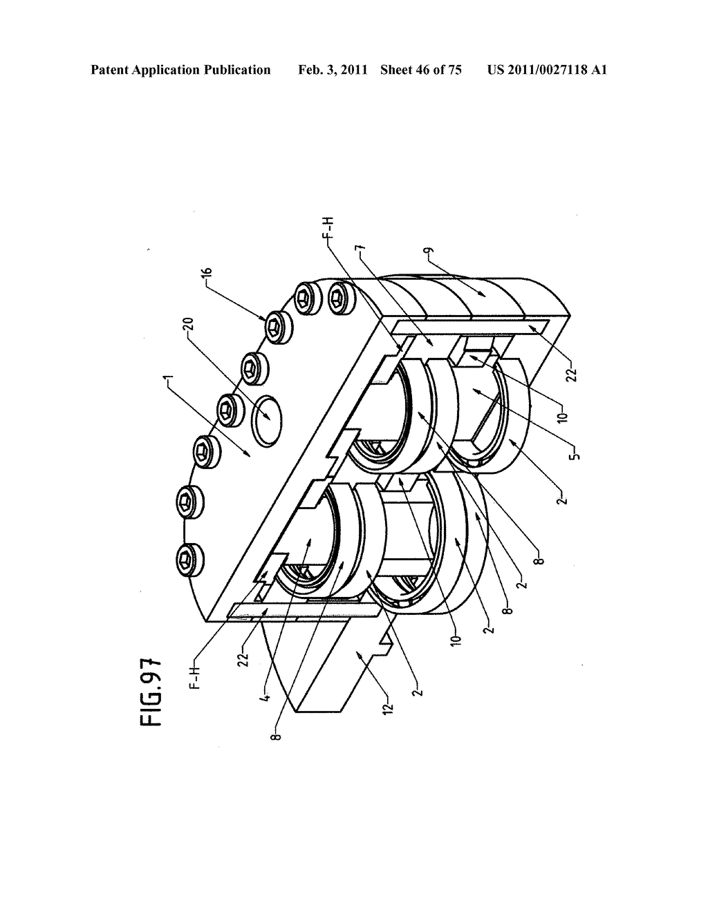 DEVICE WITH ROTARY PISTONS THAT CAN BE USED AS A COMPRESSOR, A PUMP, A VACUUM PUMP, A TURBINE, A MOTOR AND AS OTHER DRIVING AND DRIVEN HYDRAULIC-PNEUMATIC MACHINES - diagram, schematic, and image 47