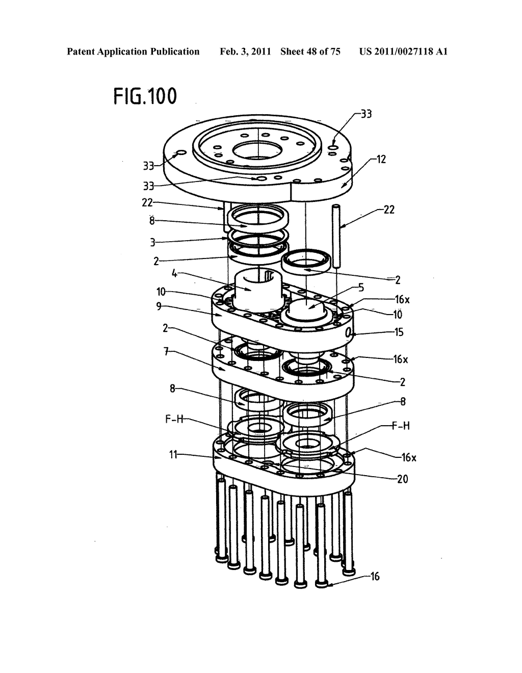 DEVICE WITH ROTARY PISTONS THAT CAN BE USED AS A COMPRESSOR, A PUMP, A VACUUM PUMP, A TURBINE, A MOTOR AND AS OTHER DRIVING AND DRIVEN HYDRAULIC-PNEUMATIC MACHINES - diagram, schematic, and image 49