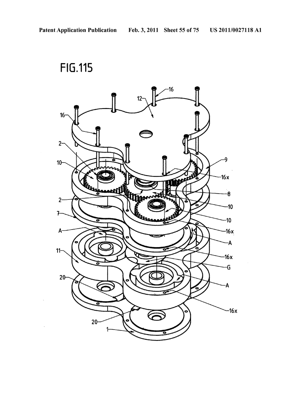 DEVICE WITH ROTARY PISTONS THAT CAN BE USED AS A COMPRESSOR, A PUMP, A VACUUM PUMP, A TURBINE, A MOTOR AND AS OTHER DRIVING AND DRIVEN HYDRAULIC-PNEUMATIC MACHINES - diagram, schematic, and image 56