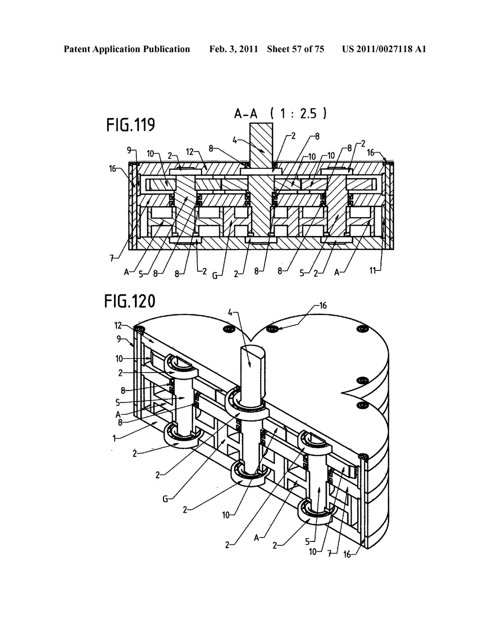 DEVICE WITH ROTARY PISTONS THAT CAN BE USED AS A COMPRESSOR, A PUMP, A VACUUM PUMP, A TURBINE, A MOTOR AND AS OTHER DRIVING AND DRIVEN HYDRAULIC-PNEUMATIC MACHINES - diagram, schematic, and image 58