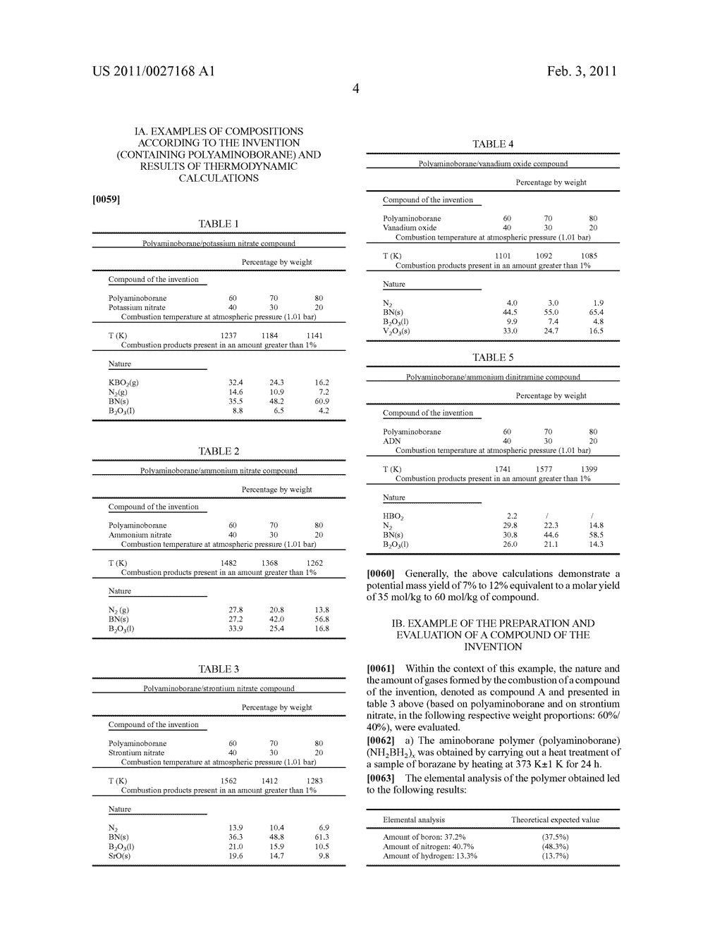 SOLID COMPOUNDS, SELF-SUSTAINING COMBUSTION HYDROGEN GENERATORS CONTAINING BORAZANE AND/OR POLYAMINOBORANE AND AT LEAST ONE INORGANIC OXIDANT, AND METHOD FOR GENERATING HYDROGEN - diagram, schematic, and image 05