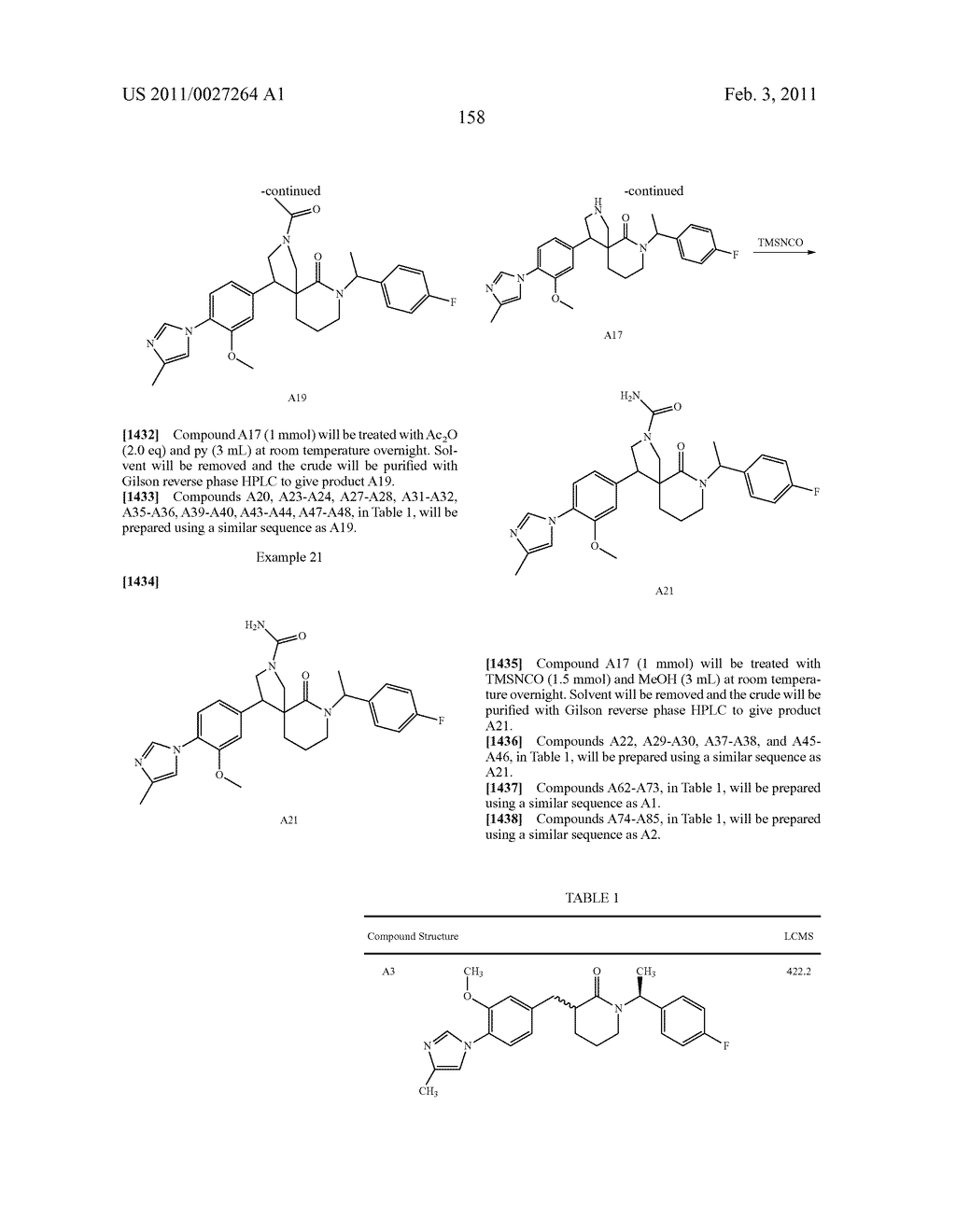 GAMMA SECRETASE MODULATORS FOR THE TREATMENT OF ALZHEIMER'S DISEASE - diagram, schematic, and image 159