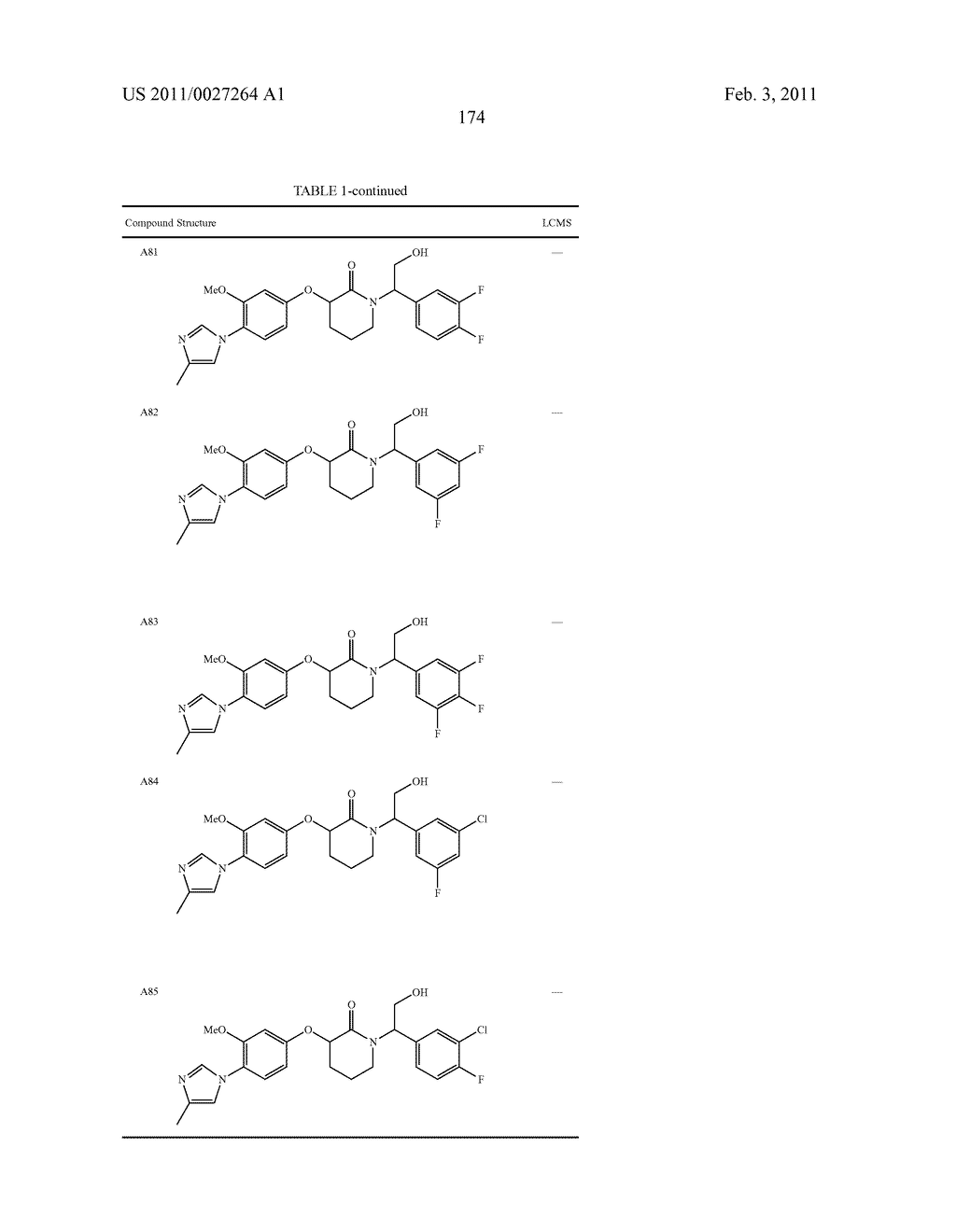 GAMMA SECRETASE MODULATORS FOR THE TREATMENT OF ALZHEIMER'S DISEASE - diagram, schematic, and image 175