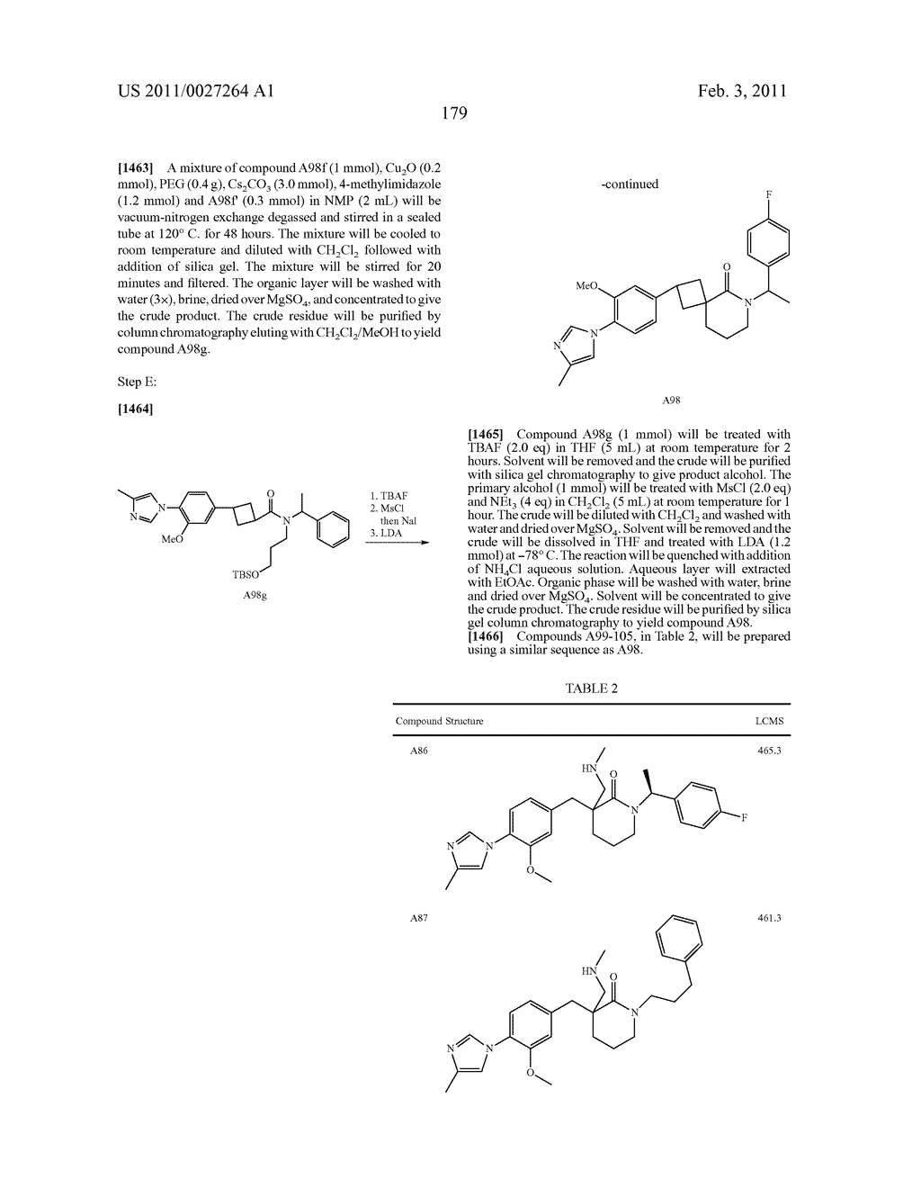 GAMMA SECRETASE MODULATORS FOR THE TREATMENT OF ALZHEIMER'S DISEASE - diagram, schematic, and image 180