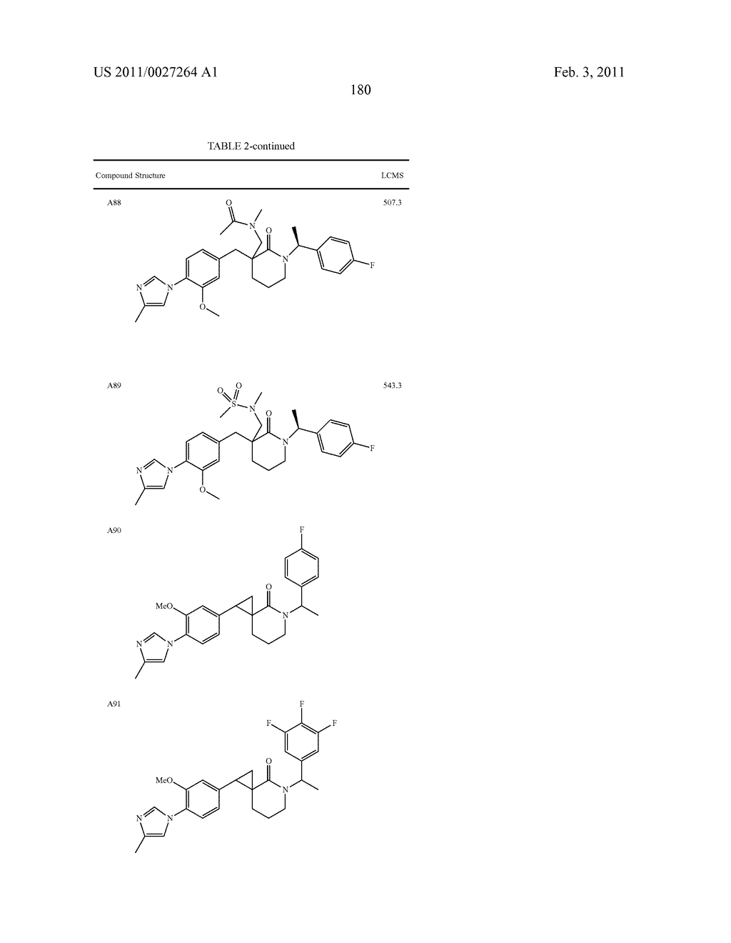 GAMMA SECRETASE MODULATORS FOR THE TREATMENT OF ALZHEIMER'S DISEASE - diagram, schematic, and image 181