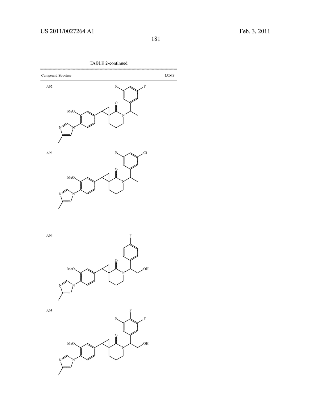 GAMMA SECRETASE MODULATORS FOR THE TREATMENT OF ALZHEIMER'S DISEASE - diagram, schematic, and image 182