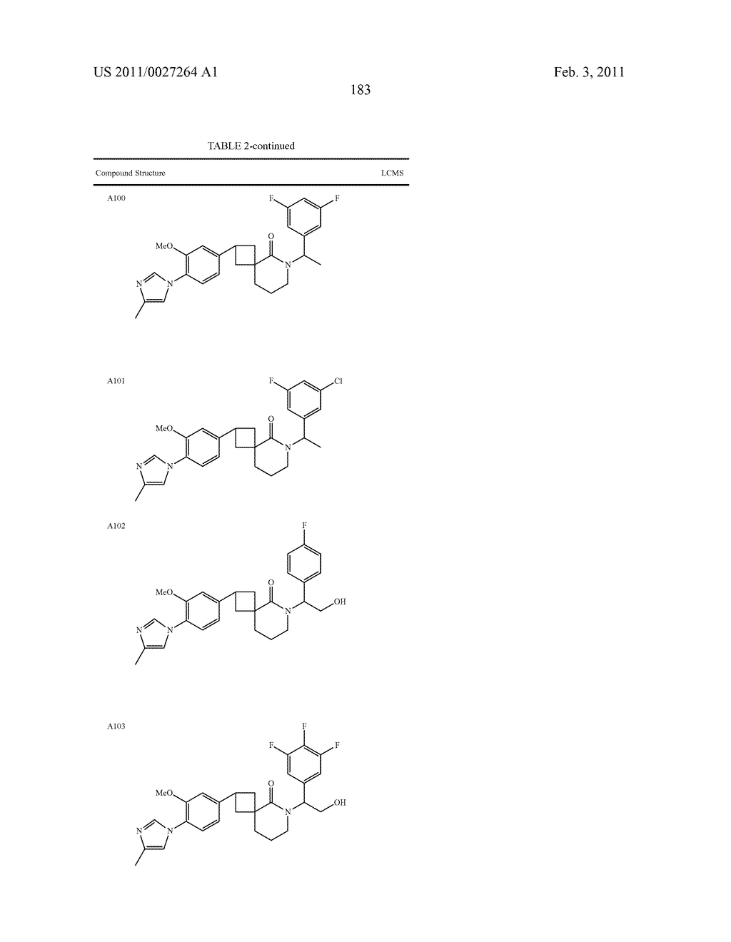 GAMMA SECRETASE MODULATORS FOR THE TREATMENT OF ALZHEIMER'S DISEASE - diagram, schematic, and image 184