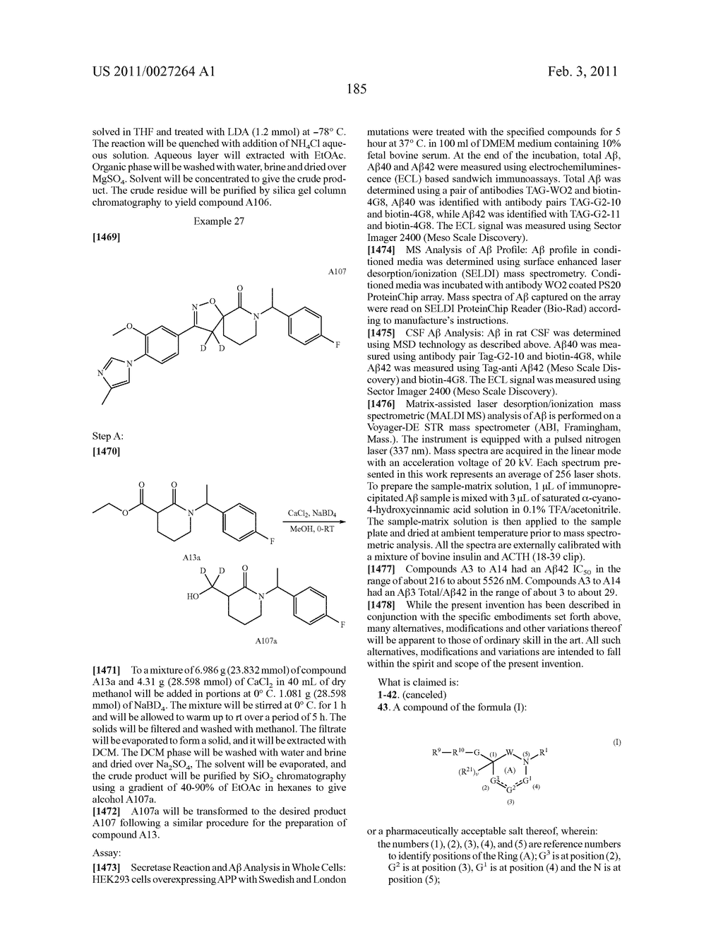 GAMMA SECRETASE MODULATORS FOR THE TREATMENT OF ALZHEIMER'S DISEASE - diagram, schematic, and image 186