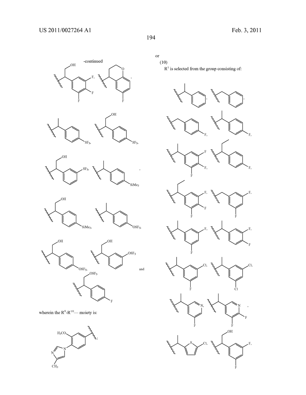 GAMMA SECRETASE MODULATORS FOR THE TREATMENT OF ALZHEIMER'S DISEASE - diagram, schematic, and image 195