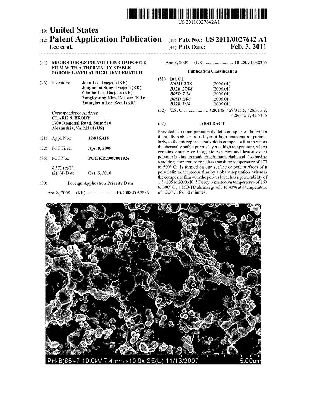 MICROPOROUS POLYOLEFIN COMPOSITE FILM WITH A THERMALLY STABLE POROUS LAYER AT HIGH TEMPERATURE - diagram, schematic, and image 01