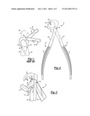 DENTAL PLIERS WITH ADJUSTABLE BUMPER diagram and image