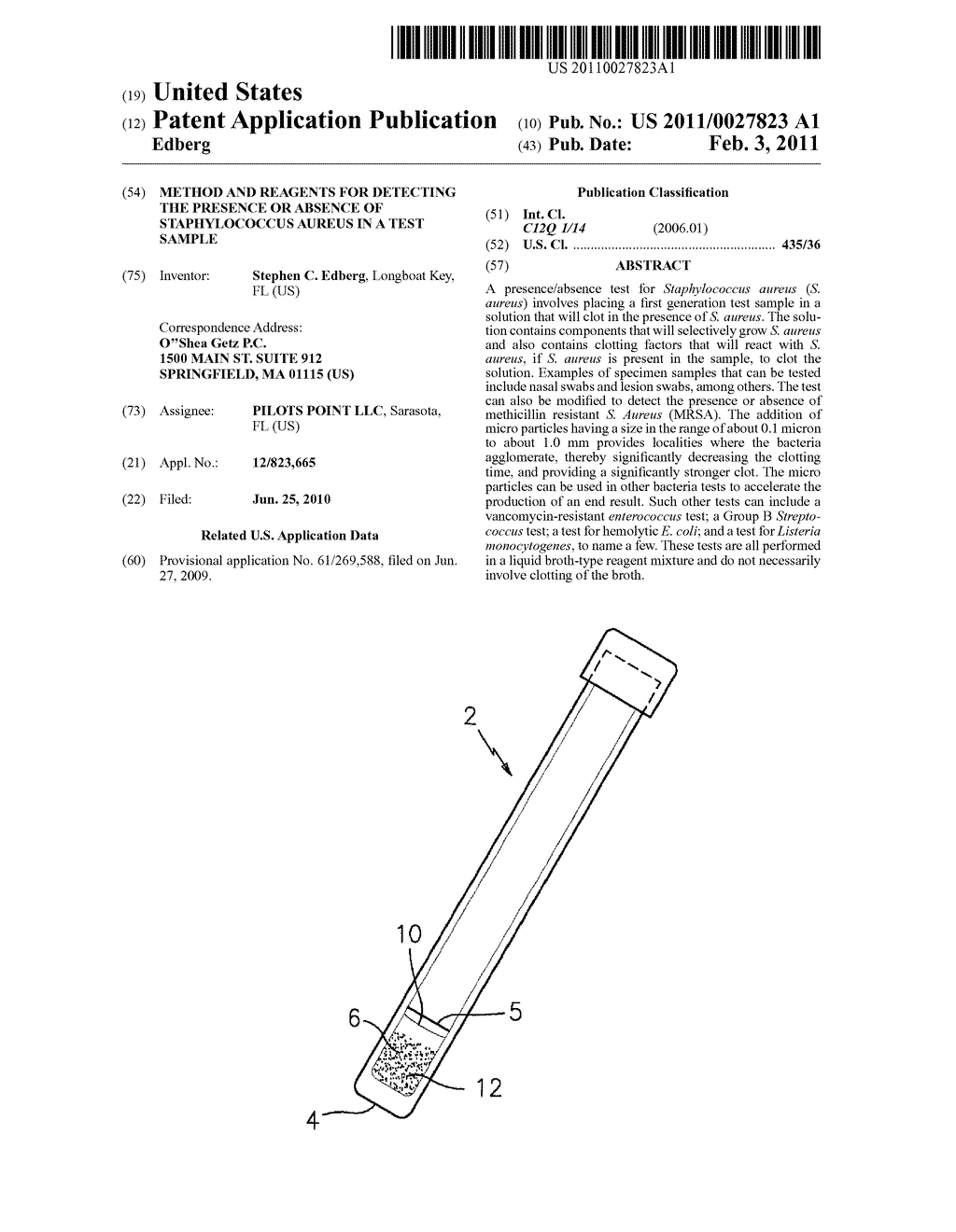 METHOD AND REAGENTS FOR DETECTING THE PRESENCE OR ABSENCE OF STAPHYLOCOCCUS AUREUS IN A TEST SAMPLE - diagram, schematic, and image 01