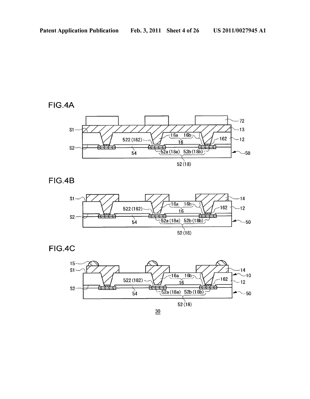 SUBSTRATE FOR MOUNTING DEVICE AND METHOD FOR PRODUCING THE SAME, SEMICONDUCTOR MODULE AND METHOD FOR PRODUCING THE SAME, AND PORTABLE APPARATUS PROVIDED WITH THE SAME - diagram, schematic, and image 05