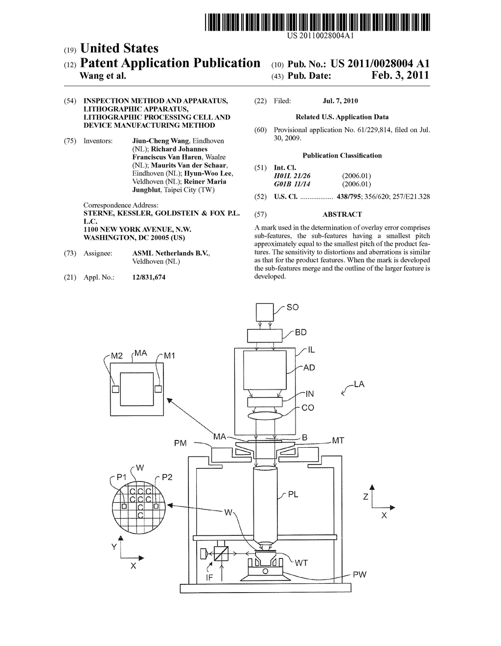 Inspection Method and Apparatus, Lithographic Apparatus, Lithographic Processing Cell and Device Manufacturing Method - diagram, schematic, and image 01