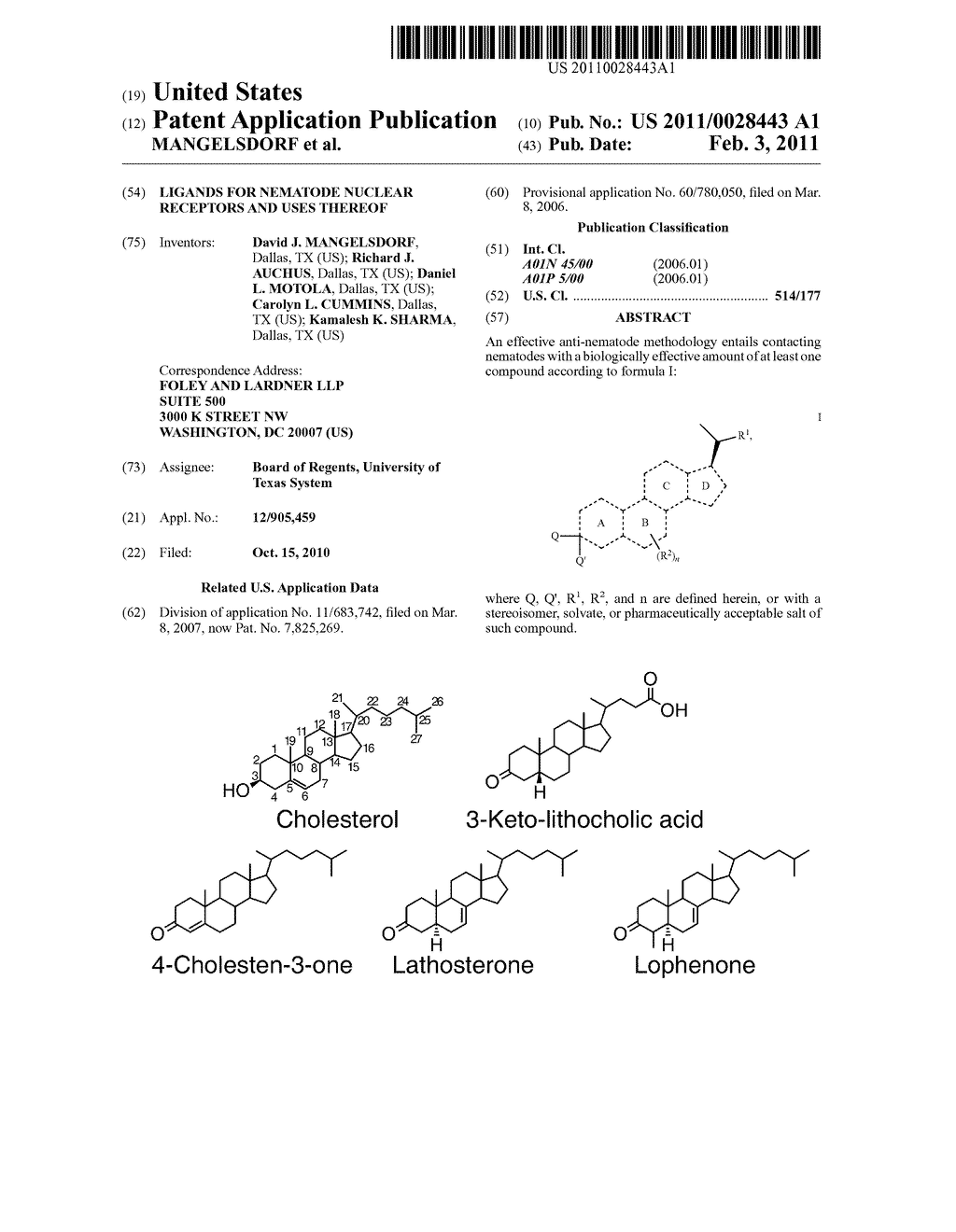 LIGANDS FOR NEMATODE NUCLEAR RECEPTORS AND USES THEREOF - diagram, schematic, and image 01