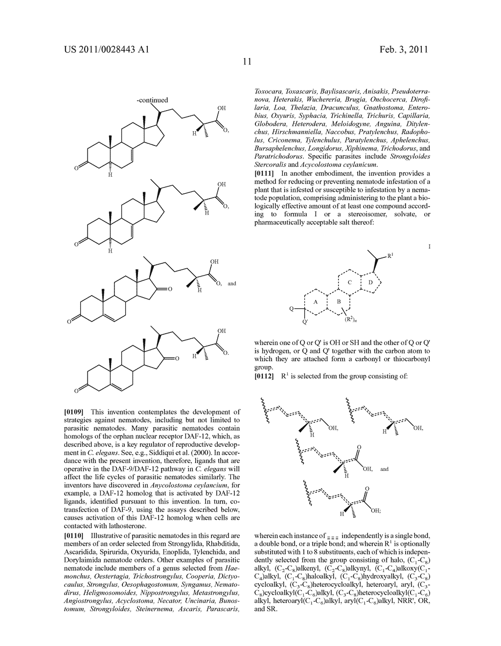 LIGANDS FOR NEMATODE NUCLEAR RECEPTORS AND USES THEREOF - diagram, schematic, and image 42