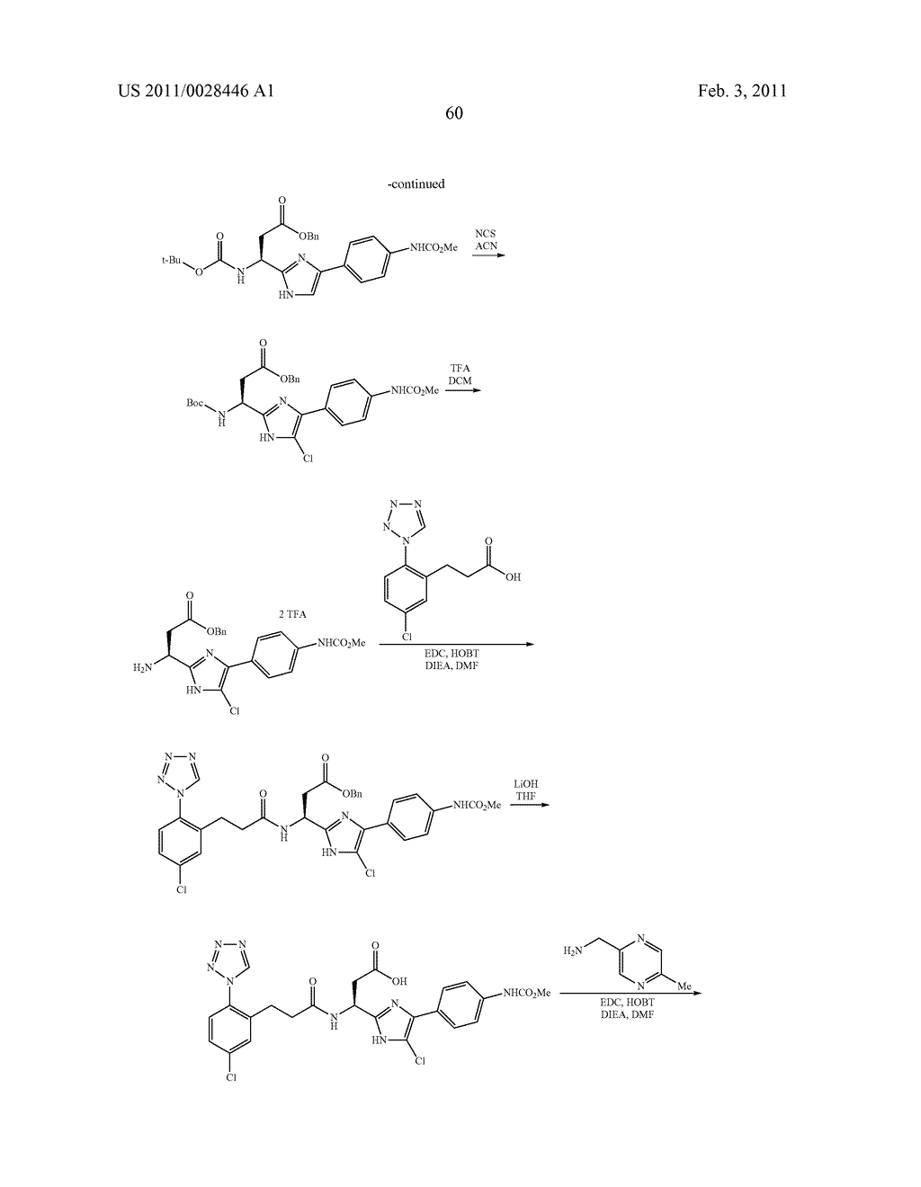 ARYLPROPIONAMIDE, ARYLACRYLAMIDE, ARYLPROPYNAMIDE, OR ARYLMETHYLUREA ANALOGS AS FACTOR XIA INHIBITORS - diagram, schematic, and image 61