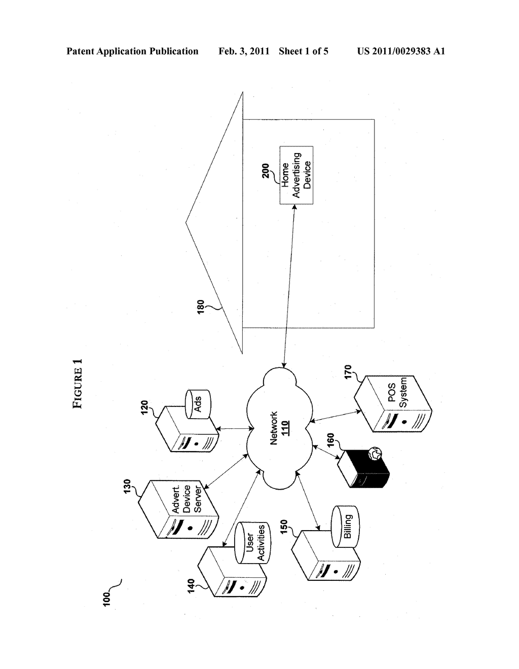 SYSTEM AND METHOD FOR PROVIDING ADVERTISING CONTENT VIA AN INTEGRATED HOME BASED DEVICE - diagram, schematic, and image 02