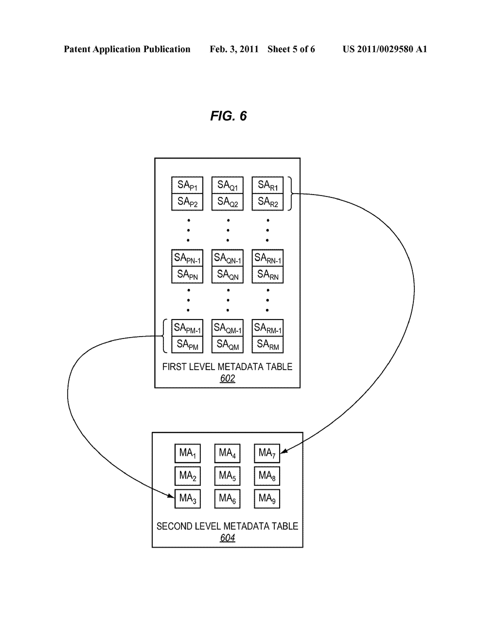 METHODS AND APPARATUS FOR METADATA MANAGEMENT IN A STORAGE SYSTEM - diagram, schematic, and image 06