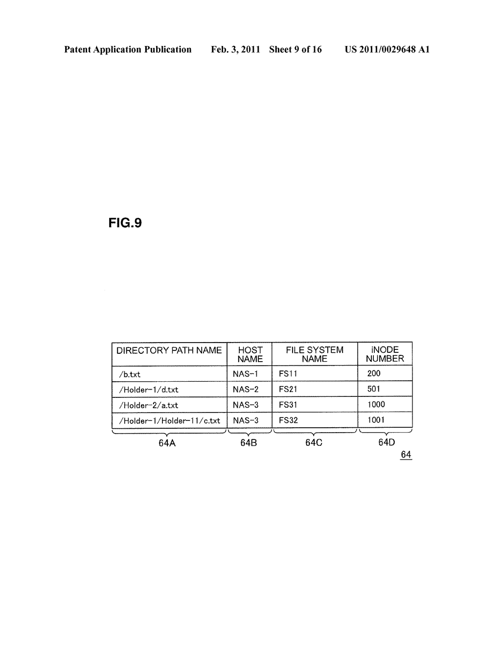 COMPUTER SYSTEM AND METHOD OF MANAGING SINGLE NAME SPACE - diagram, schematic, and image 10