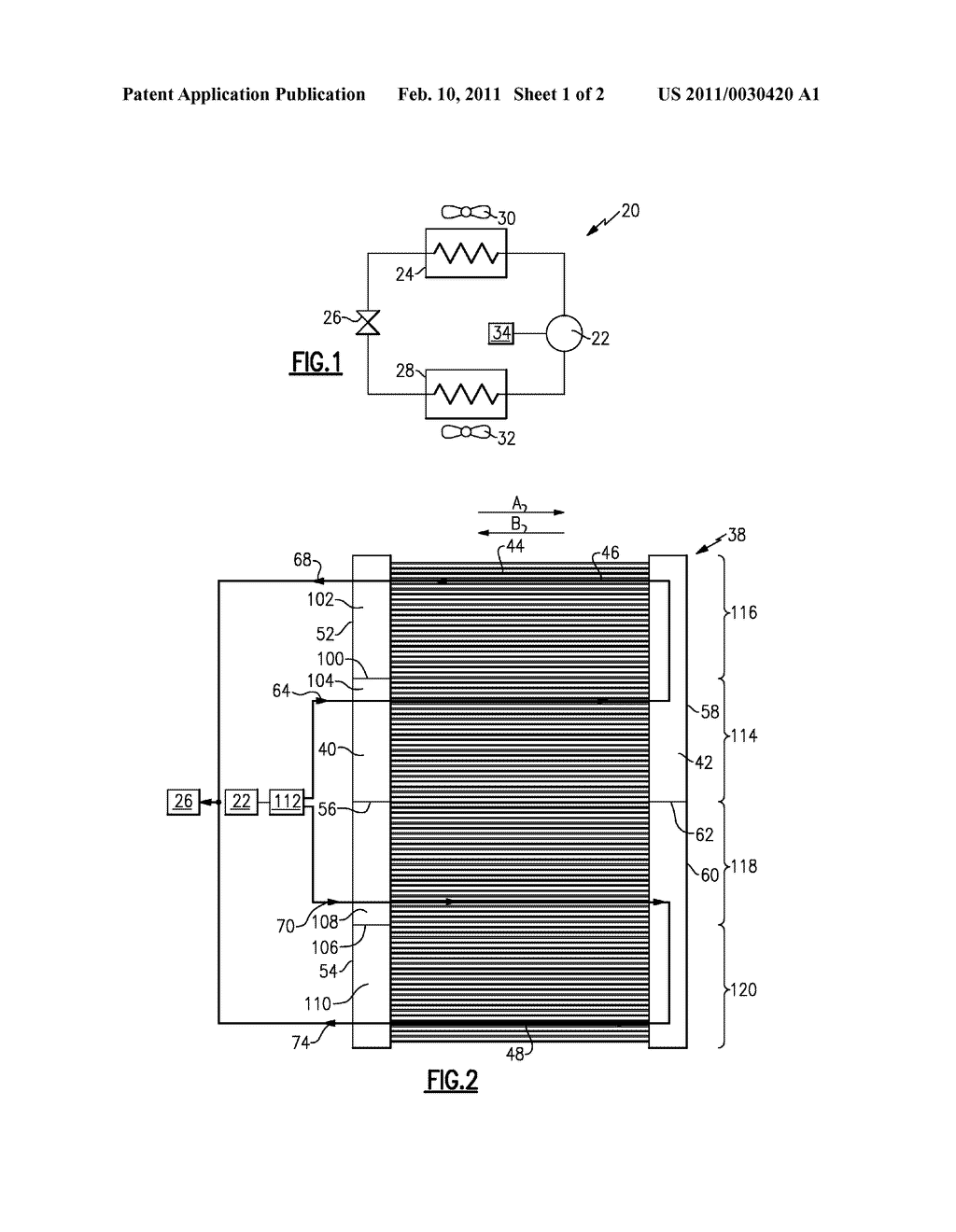 MICROCHANNEL HEAT EXCHANGER INCLUDING MULTIPLE FLUID CIRCUITS - diagram, schematic, and image 02