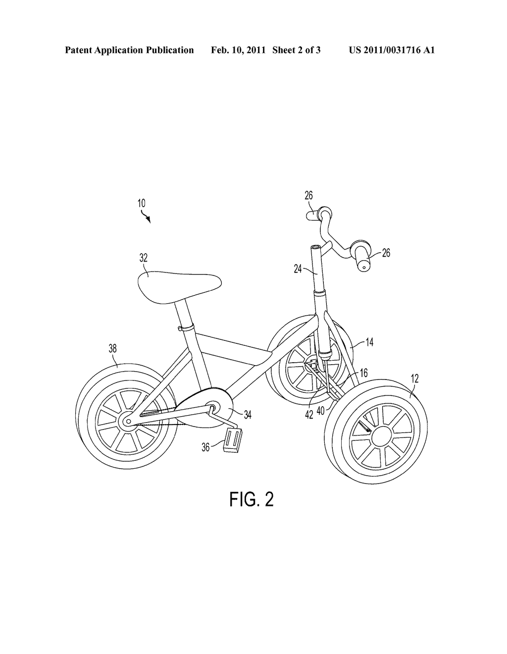 Tricycle and Steering Mechanism Therefor - diagram, schematic, and image 03