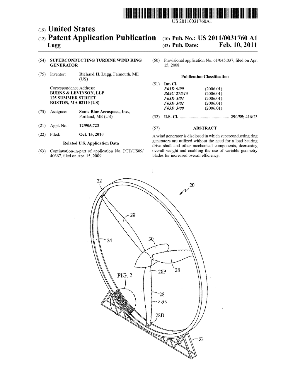 SUPERCONDUCTING TURBINE WIND RING GENERATOR - diagram, schematic, and image 01