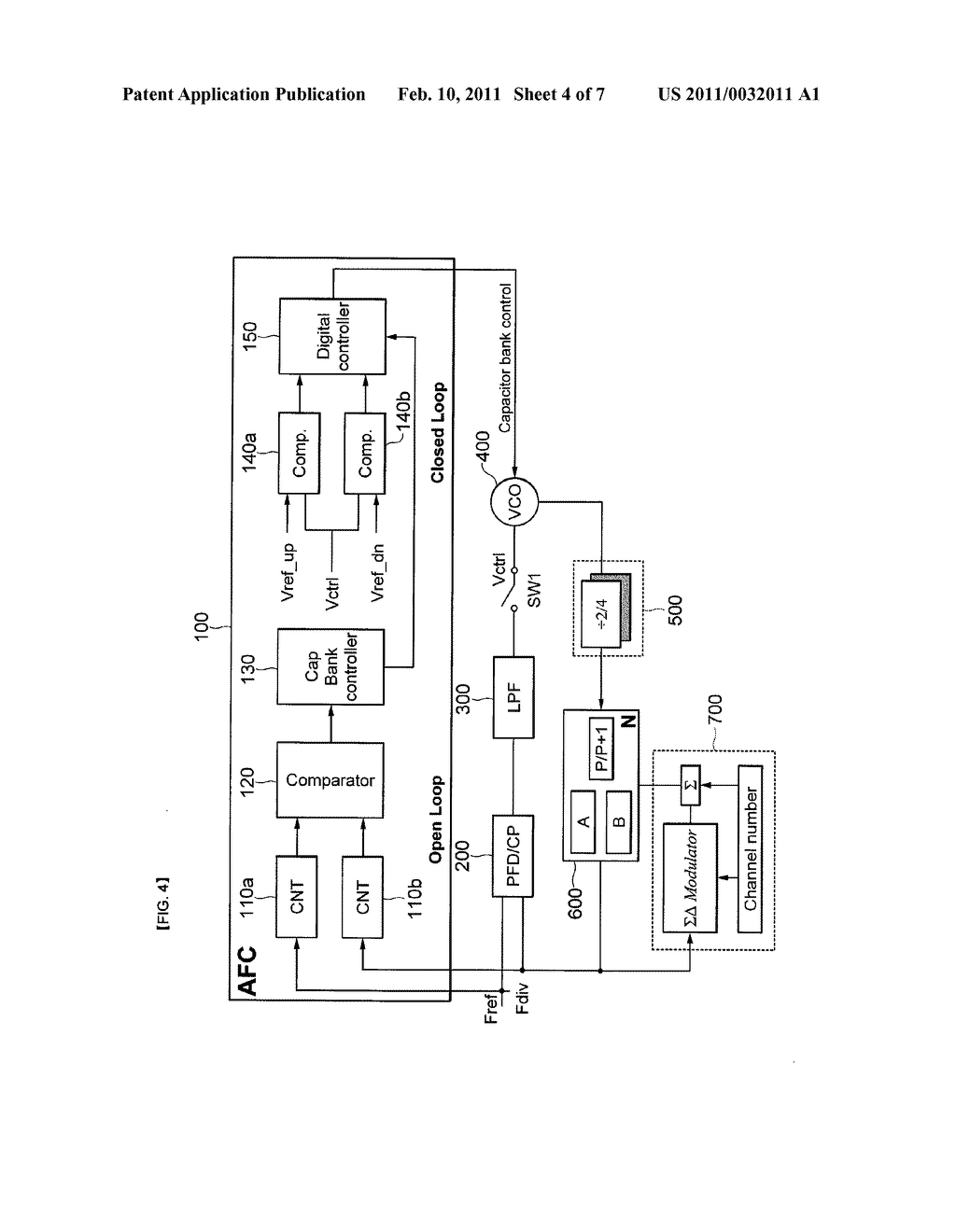 AUTO FREQUENCY CALIBRATOR, METHOD THEREOF AND FREQUENCY SYNTHESIZER USING IT - diagram, schematic, and image 05