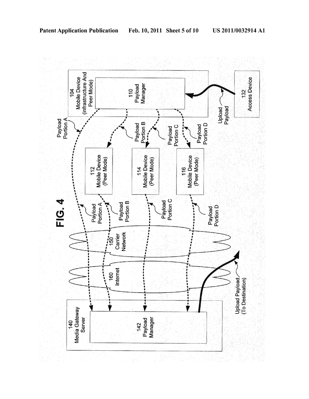 SYSTEM AND METHOD FOR SHARING A PAYLOAD AMONG MOBILE DEVICES IN A WIRELESS NETWORK - diagram, schematic, and image 06