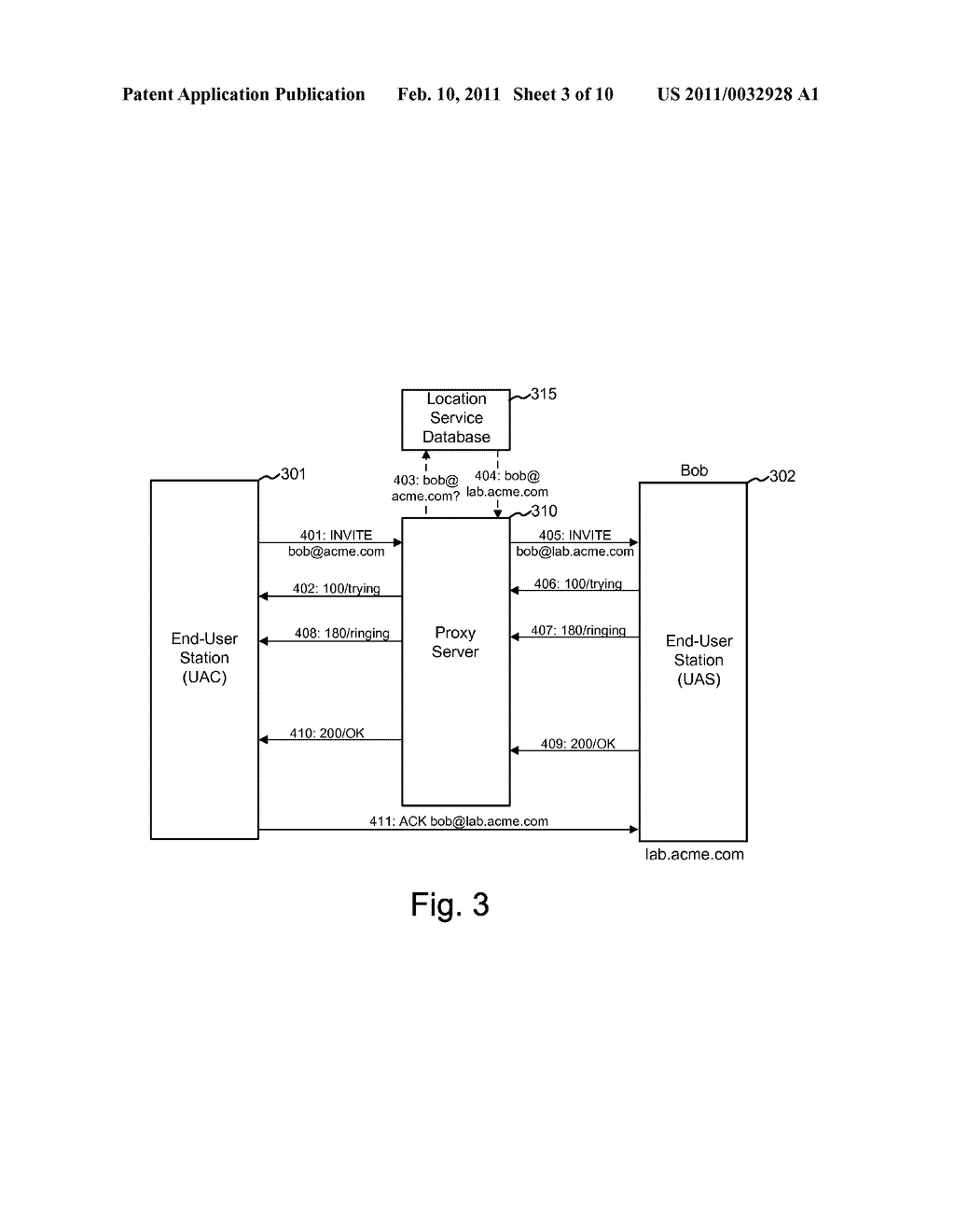 SYSTEMS AND METHODS FOR INITIATING ANNOUNCEMENTS IN A SIP TELECOMMUNICATIONS NETWORK - diagram, schematic, and image 04