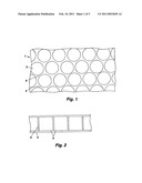 Energy saving honeycomb having enhanced strength diagram and image