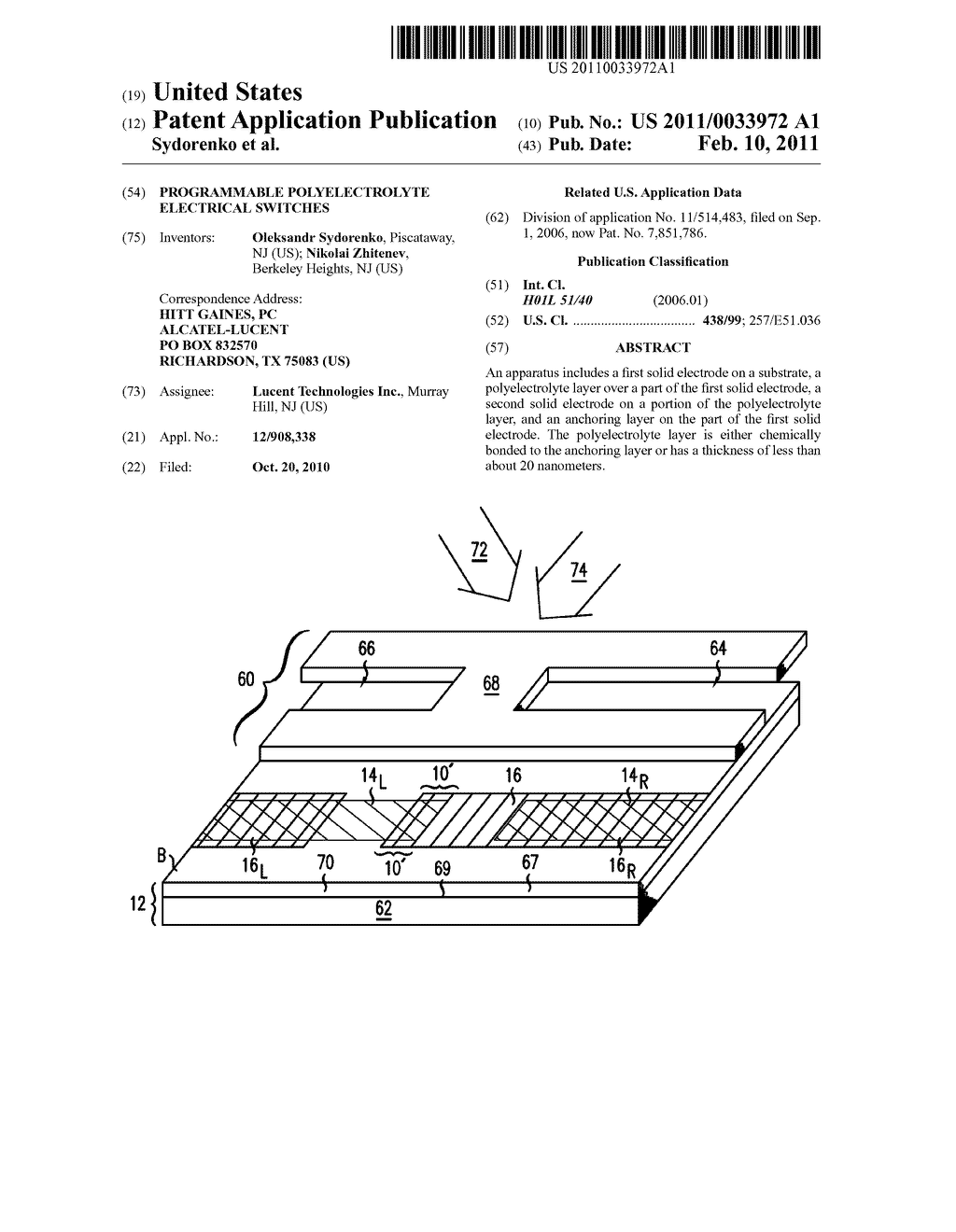 PROGRAMMABLE POLYELECTROLYTE ELECTRICAL SWITCHES - diagram, schematic, and image 01