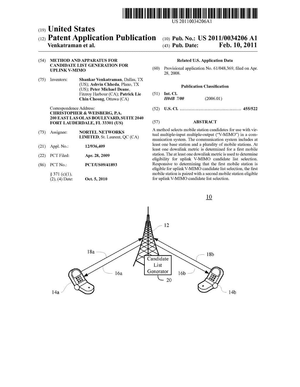 METHOD AND APPARATUS FOR CANDIDATE LIST GENERATION FOR UPLINK V-MIMO - diagram, schematic, and image 01