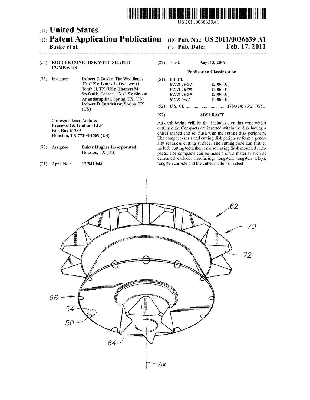 ROLLER CONE DISK WITH SHAPED COMPACTS - diagram, schematic, and image 01